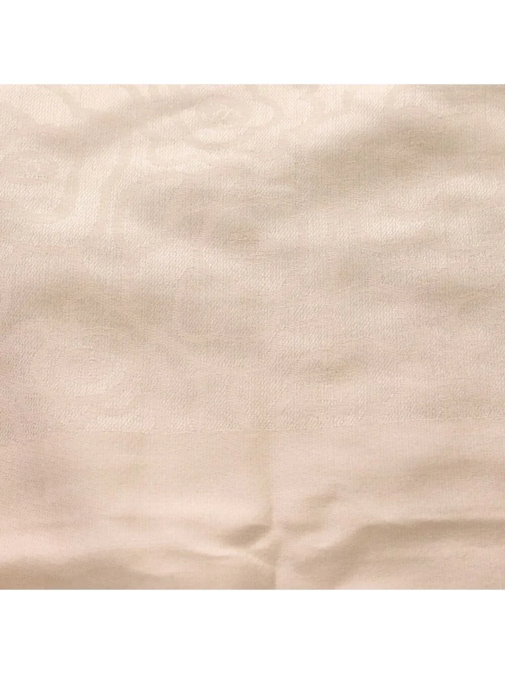 Chanel Camellia Silk Shawl Pink Beige Scarf